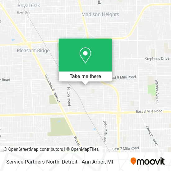 Service Partners North map