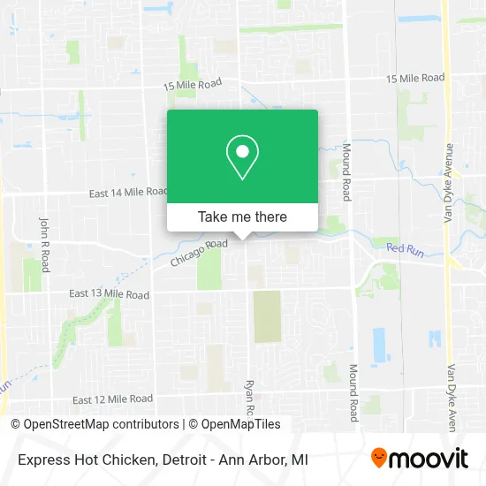 Express Hot Chicken map
