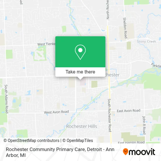 Rochester Community Primary Care map