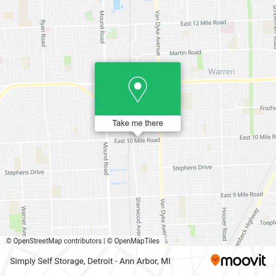 Simply Self Storage map