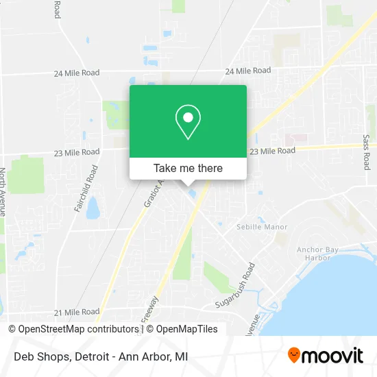 Deb Shops map
