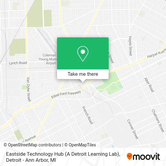 Eastside Technology Hub (A Detroit Learning Lab) map
