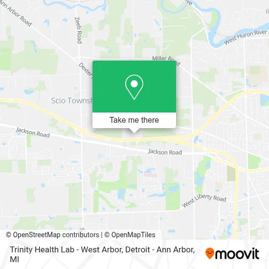 Trinity Health Lab - West Arbor map