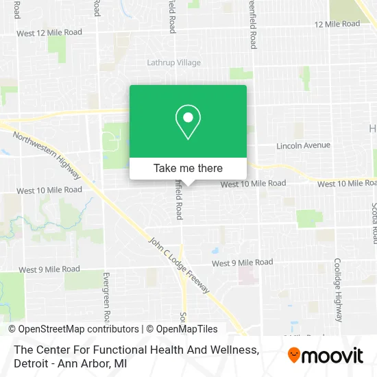 The Center For Functional Health And Wellness map