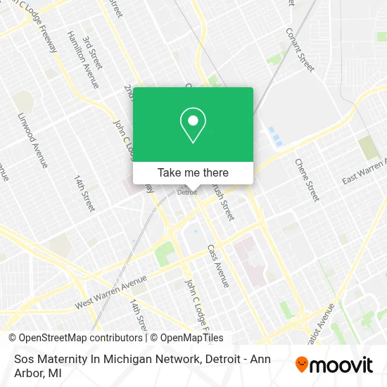 Sos Maternity In Michigan Network map