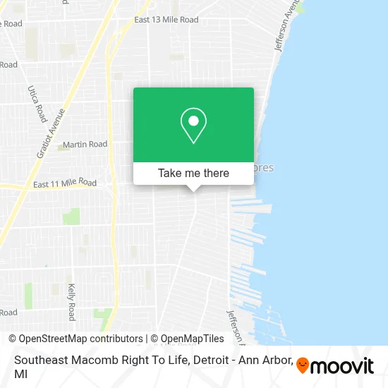 Southeast Macomb Right To Life map