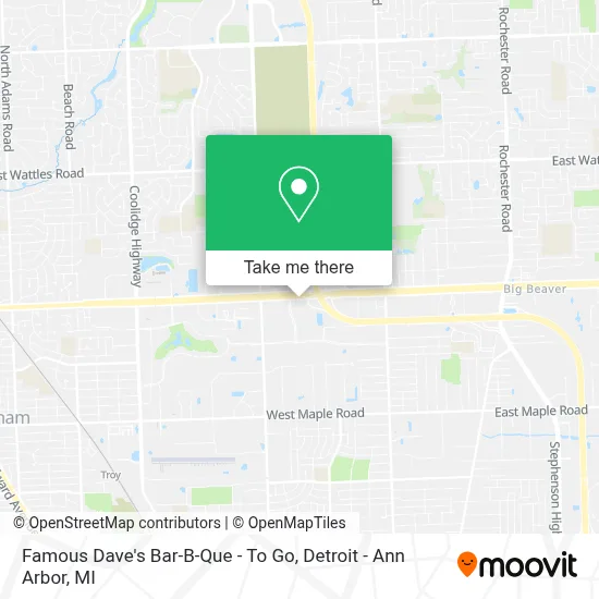 Famous Dave's Bar-B-Que - To Go map