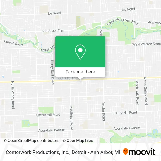 Centerwork Productions, Inc. map