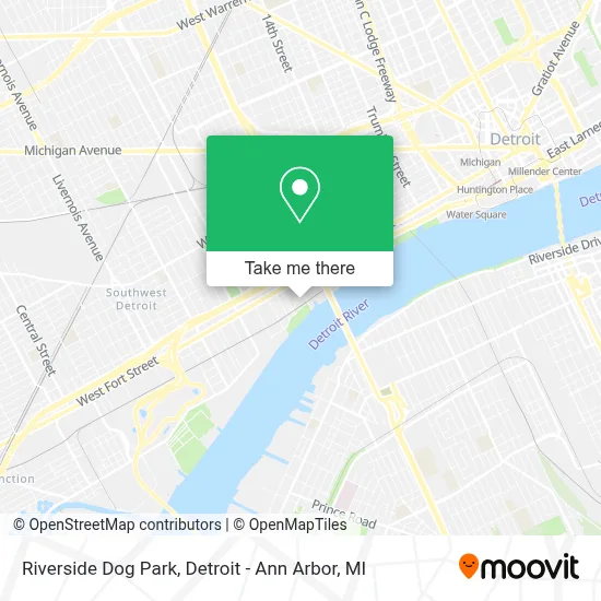 Riverside Dog Park map