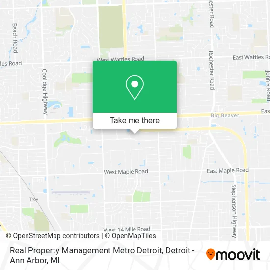 Real Property Management Metro Detroit map
