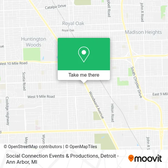 Social Connection Events & Productions map