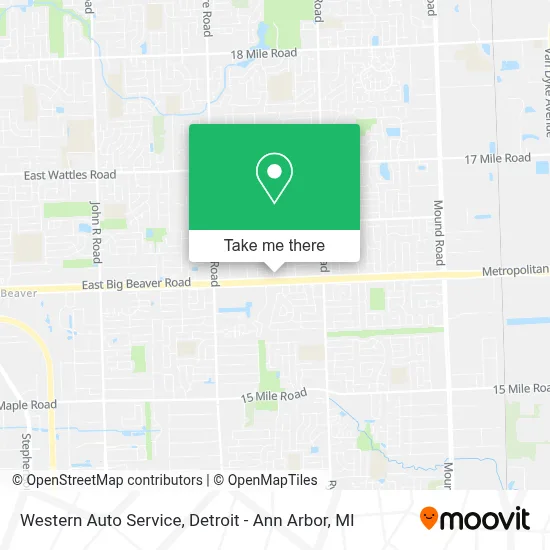 Western Auto Service map