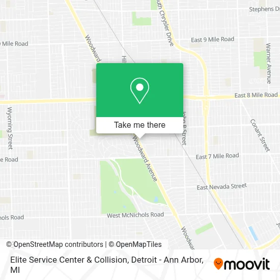 Elite Service Center & Collision map