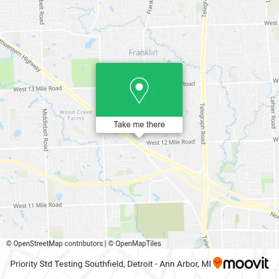 Priority Std Testing Southfield map