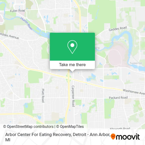 Arbor Center For Eating Recovery map