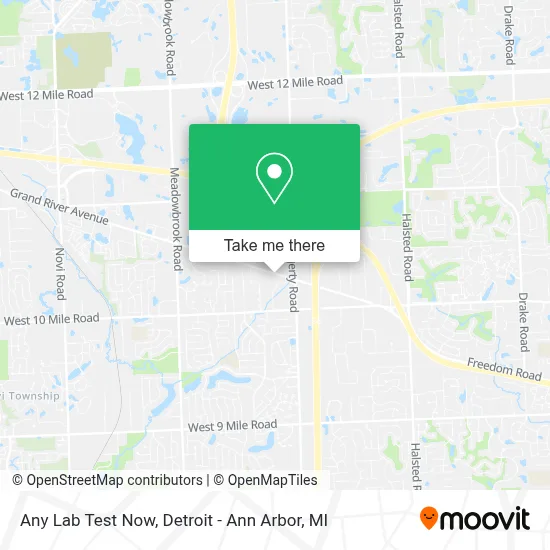 Any Lab Test Now map