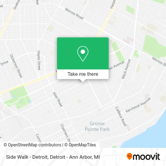 Side Walk - Detroit map