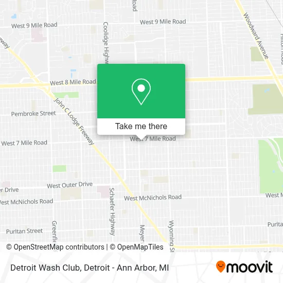 Detroit Wash Club map