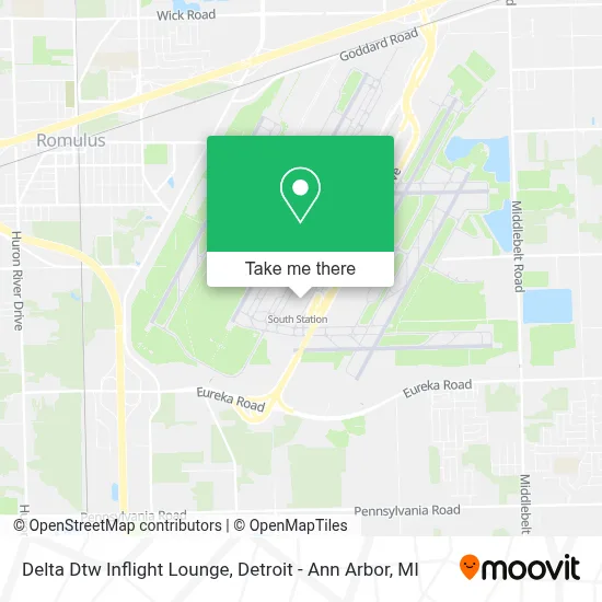 Delta Dtw Inflight Lounge map