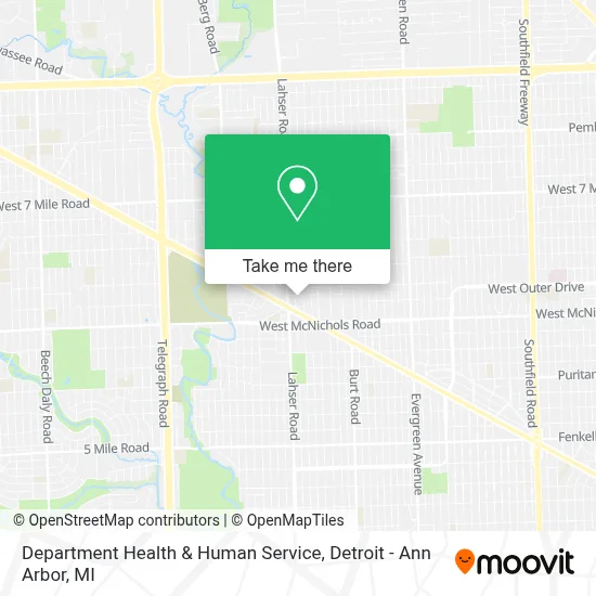 Department Health & Human Service map