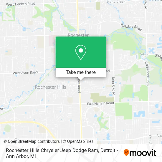 Rochester Hills Chrysler Jeep Dodge Ram map