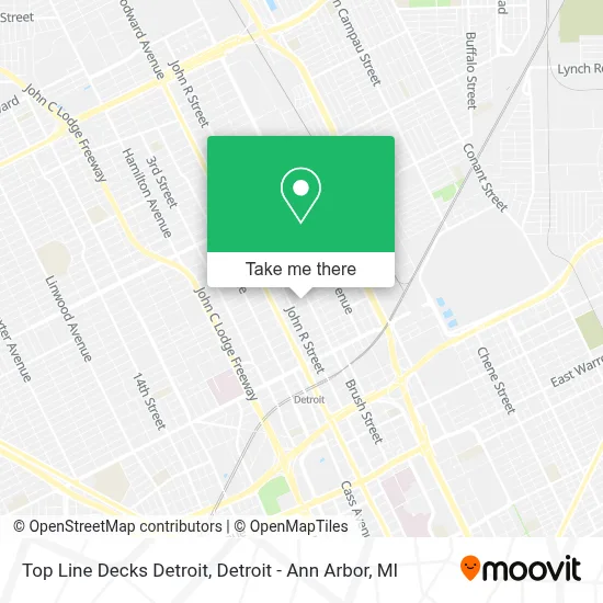 Top Line Decks Detroit map