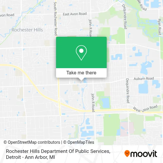 Rochester Hills Department Of Public Services map