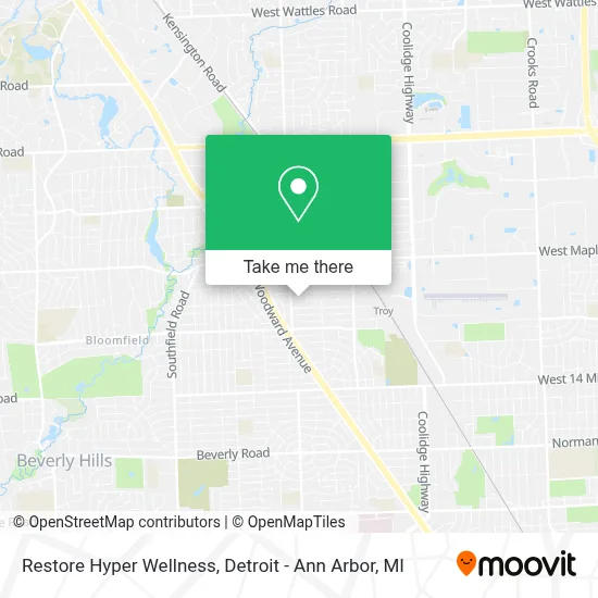 Restore Hyper Wellness map