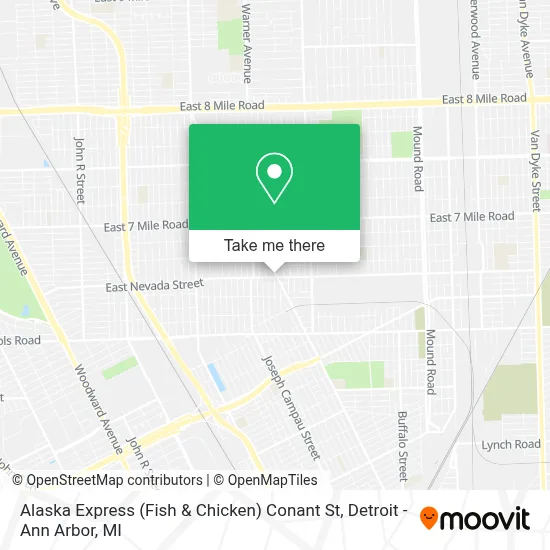Alaska Express (Fish & Chicken) Conant St map