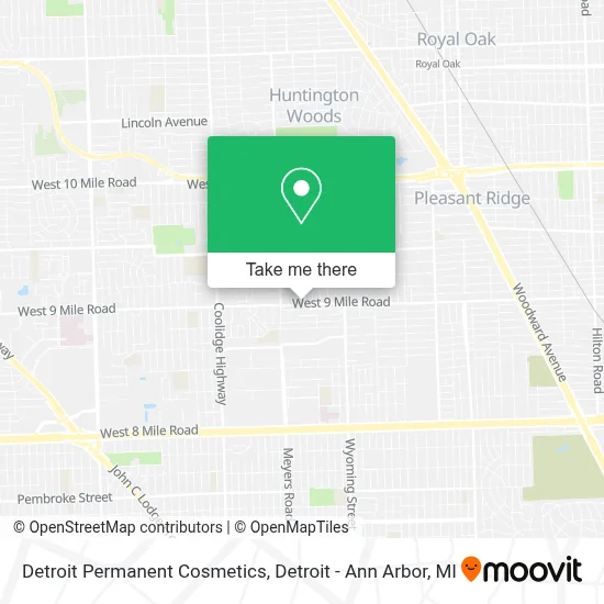 Detroit Permanent Cosmetics map