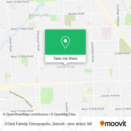 O'Dell Family Chiropractic map