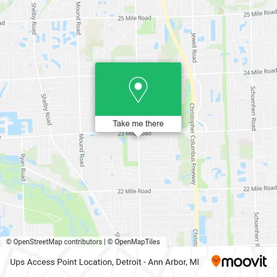 Ups Access Point Location map