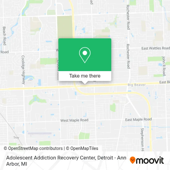 Adolescent Addiction Recovery Center map
