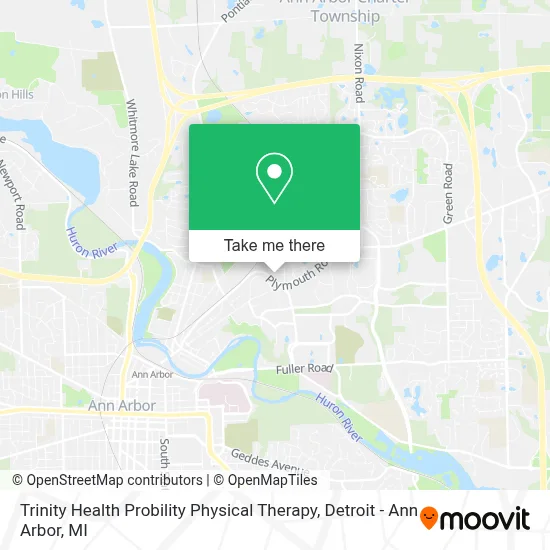 Trinity Health Probility Physical Therapy map