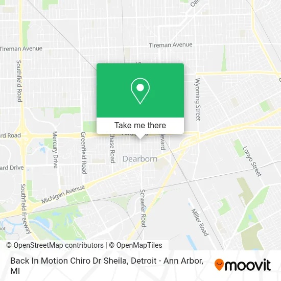 Back In Motion Chiro Dr Sheila map