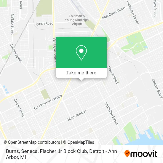 Burns, Seneca, Fischer Jr Block Club map