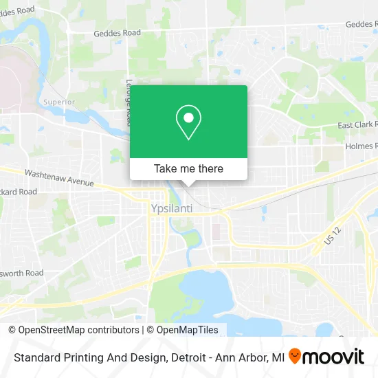 Standard Printing And Design map