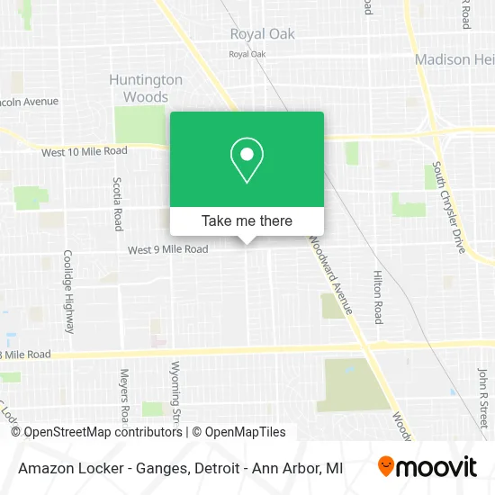 Amazon Locker - Ganges map