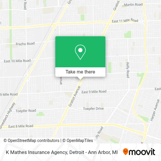 K Mathes Insurance Agency map