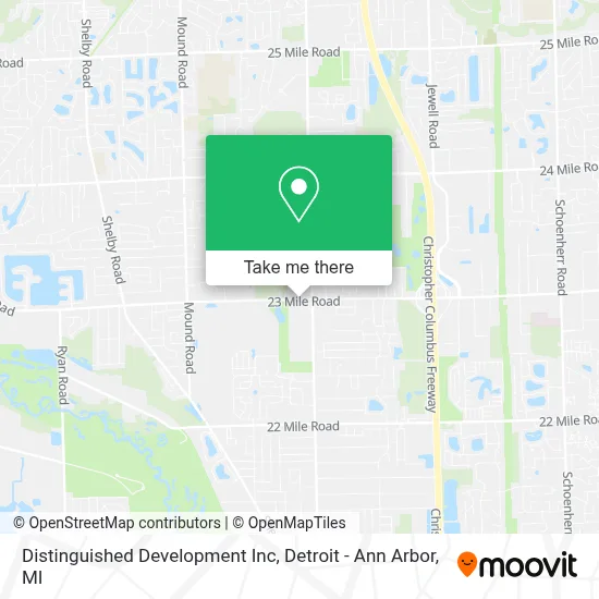 Distinguished Development Inc map