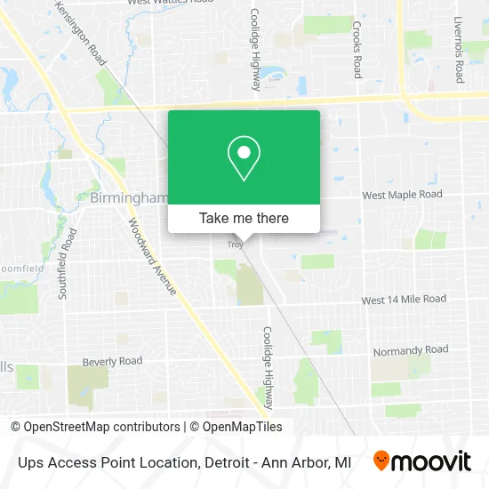 Ups Access Point Location map