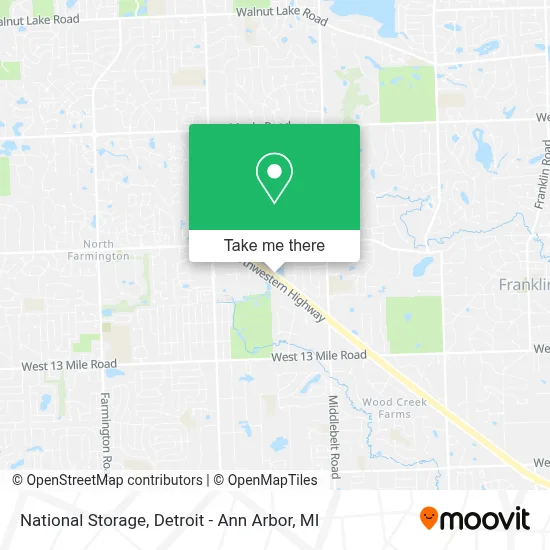 National Storage map