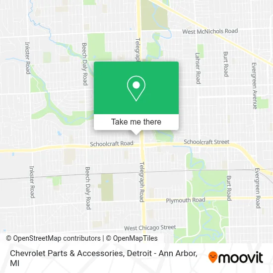 Chevrolet Parts & Accessories map