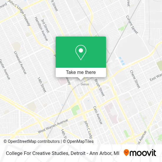 College For Creative Studies map
