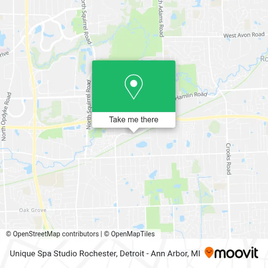 Unique Spa Studio Rochester map
