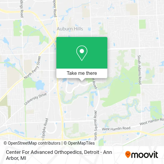 Center For Advanced Orthopedics map