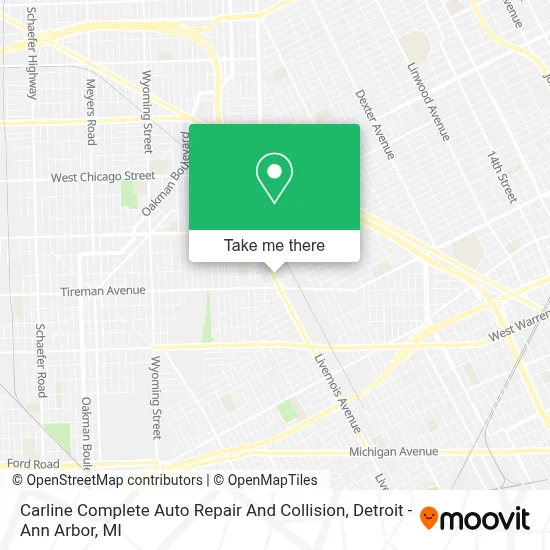 Carline Complete Auto Repair And Collision map