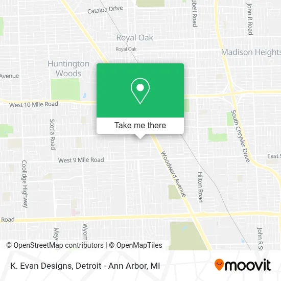 K. Evan Designs map