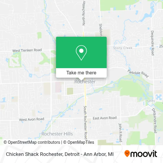 Chicken Shack Rochester map