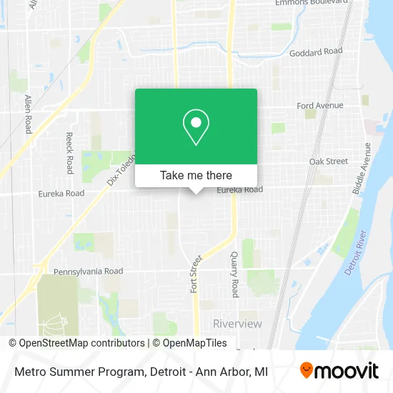 Metro Summer Program map